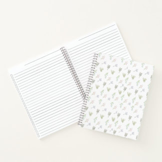 Pastel Bloemmotief – Elegante Botanische Print Notitieboek
