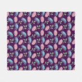 Pastel Bloemmotief Fleece Deken (Voorkant (Horizontaal))