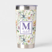  pastel bloemmotief gepersonaliseerd geïsoleerde drinkbeker (Links)