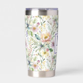  pastel bloemmotief gepersonaliseerd geïsoleerde drinkbeker (Voorkant)