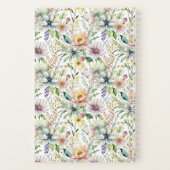 pastel bloemmotief gepersonaliseerd notitieboek (Achterkant)
