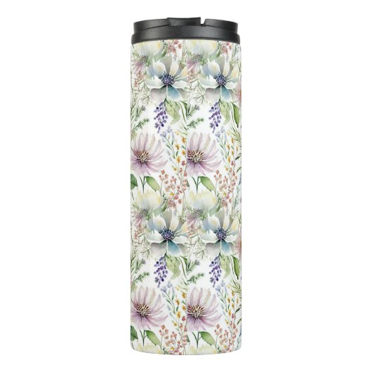  pastel bloemmotief gepersonaliseerd thermosbeker (Achterkant)