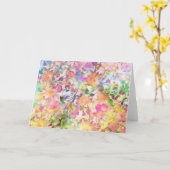 Pastel bloemmotief kaart (Gele Bloem)