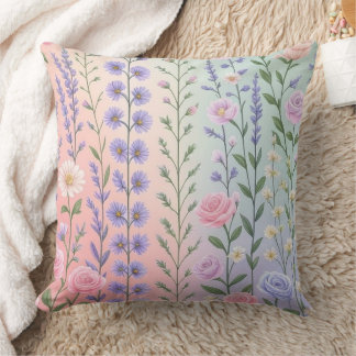 Pastel Bloemmotief Kussen