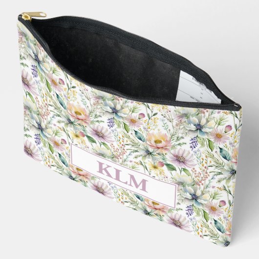  pastel bloemmotief monogram etui (Open)