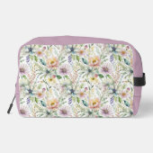  pastel bloemmotief monogram toilettasje (Achterkant)