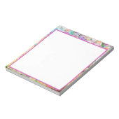 Pastel bloemmotief notitieblok (Linkerzijde)