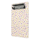 Pastel Bloemmotief – Schattig Geel, Roze & Paars Mini Klembord (Angled2)