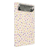 Pastel Bloemmotief – Schattig Geel, Roze & Paars Mini Klembord (Schuin)