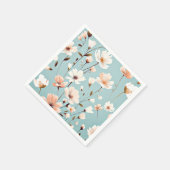  pastel bloemmotief servet (Hoek)