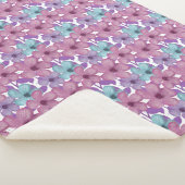 Pastel Bloemmotief | Sherpa Deken (3/4)