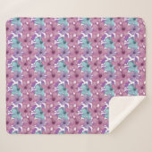 Pastel Bloemmotief | Sherpa Deken (Voorkant (horizontaal))