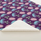 Pastel Bloemmotief  Sherpa Deken (3/4)