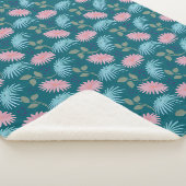 Pastel Bloemmotief Sherpa Deken (3/4)