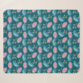 Pastel Bloemmotief Sherpa Deken (Voorkant (horizontaal))