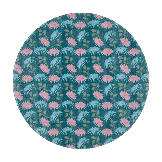 Pastel Bloemmotief Snijplank (Voorkant)