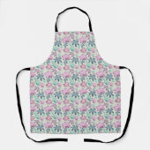 Pastel Bloemmotief waterverf Patroon Schort (Voorkant)