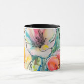 Pastel bloemontwerp mok (Midden)