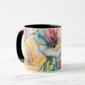 Pastel bloemontwerp mok (Voorkant links)
