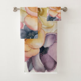 pastel bloempapier servet bad handdoek