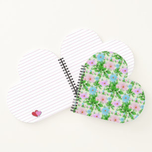 Pastel Bloempatroon Esthetiek Waterverf Notitieboek