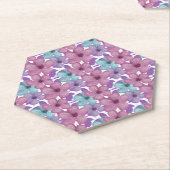 Pastel Bloempatroon Kartonnen Onderzetters (Schuin)