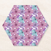 Pastel Bloempatroon Kartonnen Onderzetters (Voorkant)