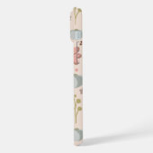 Pastel Bloempatroon – Zachte Esthetische Bloem iPhone Hoesje (Linkerkant)