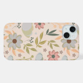Pastel Bloempatroon – Zachte Esthetische Bloem iPhone Hoesje (Achterkant horizontaal)