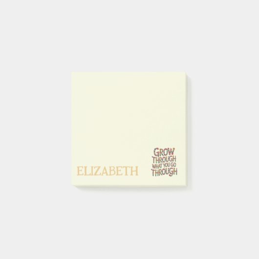 Pastel Bloemrijke Groei Mentaliteit Leraar Student Post-it® Notes (Voorkant)
