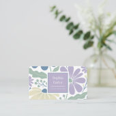 Pastel Bloemstuk Frame Visitekaartje (Staand voorkant)