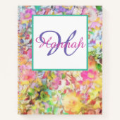Pastel bloemstuk gepersonaliseerd notitieboek (Voorkant)