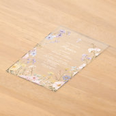 Pastel Bloemstuk Kader Doop Acryl Uitnodiging (Laagn)