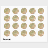 Pastel Bloemvogels Dank u ronde Sticker (Vel)