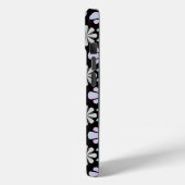 Pastel bloemvormen op een zwarte achtergrond Case-Mate iPhone case (Achterkant / Links)