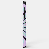 Pastel bloemvormen op een zwarte achtergrond Case-Mate iPhone case (Achterkant/links)