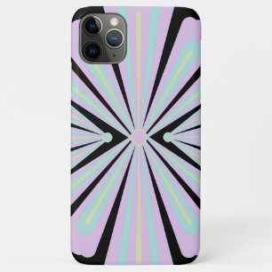Pastel bloemvormen op een zwarte achtergrond Case-Mate iPhone case