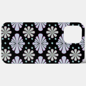 Pastel bloemvormen op een zwarte achtergrond Case-Mate iPhone case (Achterkant (horizontaal))