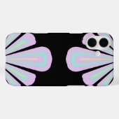 Pastel bloemvormen op een zwarte achtergrond Case-Mate iPhone case (Achterkant (horizontaal))
