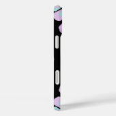 Pastel bloemvormen op een zwarte achtergrond Case-Mate iPhone case (Achterkant / Rechts)