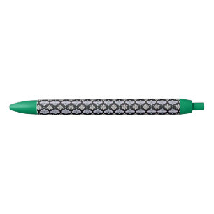 Pastel bloemvormen op een zwarte achtergrond inkt pen