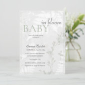 Pastel Bloesem Bloemendruk Baby in Bloei Kaart (Staand voorkant)
