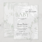 Pastel Bloesem Bloemendruk Baby in Bloei Kaart (Voorkant / Achterkant)