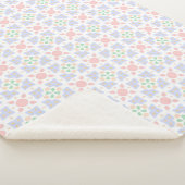 Pastel Bloesem Mozaïek Dekbed Sherpa Deken (3/4)