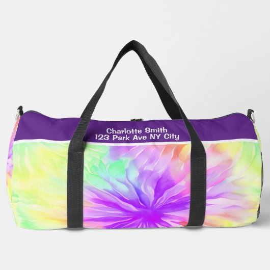 Pastel Bloesem Tie Dye Reis Tas (Voorkant)