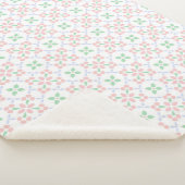 Pastel Bloesembloementegel Sherpa Deken (3/4)