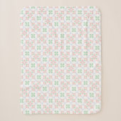 Pastel Bloesembloementegel Sherpa Deken (Voorkant)