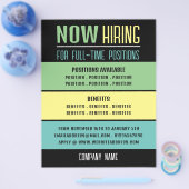 Pastel blokkeert vacature Recruitment Adverteren Flyer (Enkel)