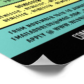 Pastel blokkeert vacature Recruitment Adverteren Poster (Hoek)