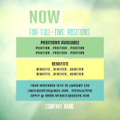 Pastel blokkeert vacature Recruitment Adverteren Raamsticker (Vel 3)